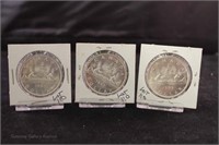 (3) Canada Silver Dollars: