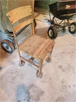 Vintage Wooden Desk Chair