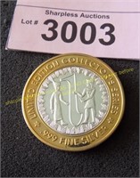 .999 fine silver casino coin