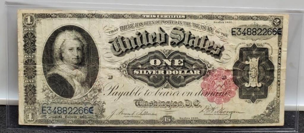 1891 $1 Silver Certificate Note
