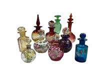 Ten Glass Perfume Bottles