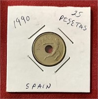 1990 Spain 25 Pesetas