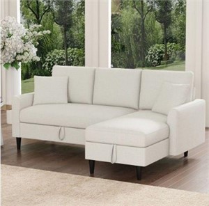 74" Wide Upholstered Sleeper Sofa With 2 Pillows