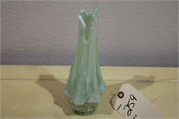 Vintage Green swirl vase