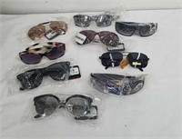 Nine pairs of sunglasses