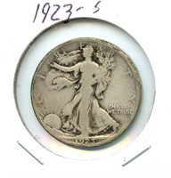 1923-S Walking Liberty Silver Half Dollar