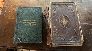 Two large Antique books, one the American family