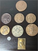 Collection of Large Metalic Tokens