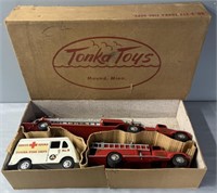 Tonka Fire Department Set B-212 in  Box  3 Trucks