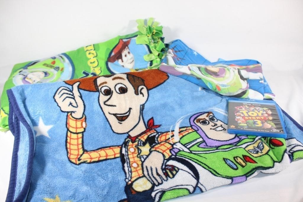 Toy Story - 2 Blankets - Lrg Pillowcase & Blue Ray