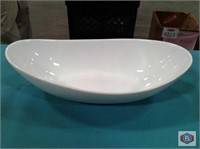 Oval white bowl