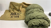 Vintage Military Mail Pouch and Sleeping Bag