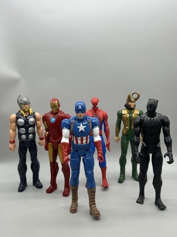 Action Figures: Captain American, Thor, Iron Man,