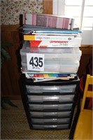Plastic Storage Drawers and Office Supplies