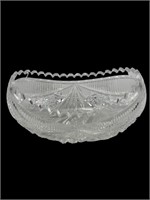 Large crystal Glass Oblong Desert Serving Bowl