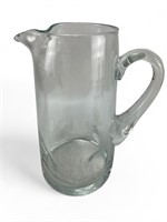 Handmade glass pinched spout water pitcher