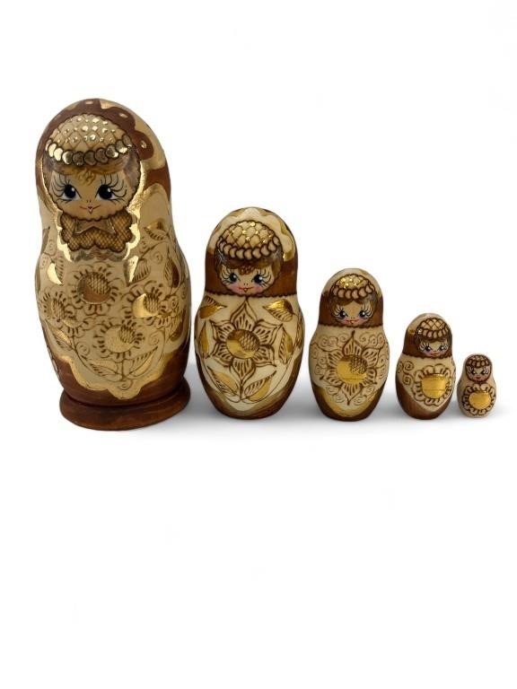 Ceprueb Nocar signed Russian nesting dolls