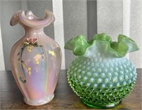 Fenton Vase and Bowl