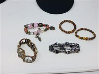 variety of  earth tone,copper bracelets
