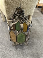 Art deco stained glass light