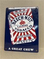 Beechnut tobacco chewing metal sign