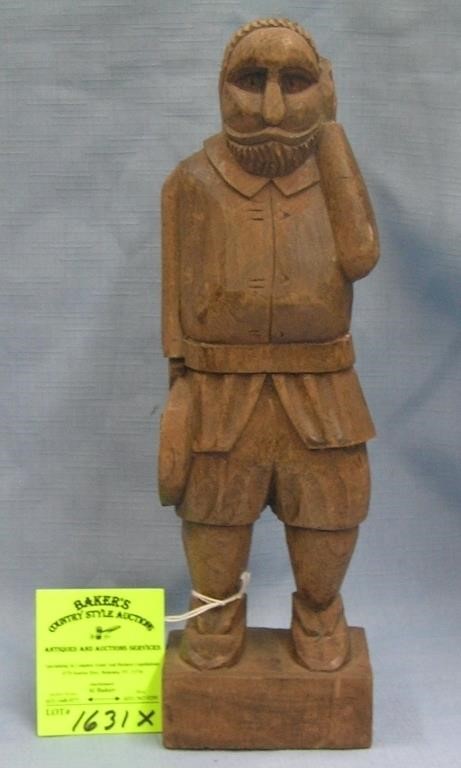 Vintage hand carved western figure