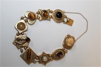 14k gold Antique Victorian Slide Bracelet w/