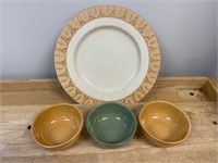 Vintage Set of Pier 1 Bowls & Large Platter