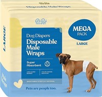 SIZE : L - Comfortable Male Dog Diapers - 30-Pack