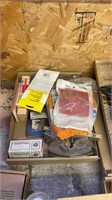 Misc wire markers, tape measurer, shims and etc