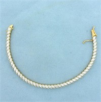 12ct TW CZ Tennis Bracelet in 14K Yellow Gold