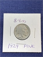 1929 buffalo nickel coin