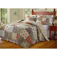 FINELY STITCHED 3-PIECE QUILT SET *FULL/ QUEEN*