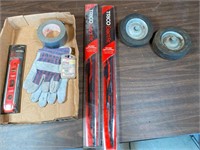 wipers, glove & lawn/ garden wheels