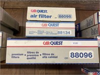 3 Car Quest air filters 88098 88134 88096