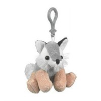11PK Wolf Stuffed Grey Wolf Clip Toy