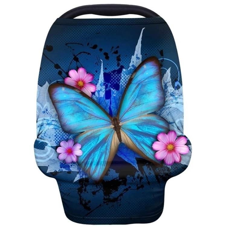 Buybai Blue Butterfly Nursing Cover for