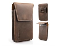 Gentlestache Leather Cell Phone Holster with Belt