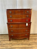 Antique Mahogany Federal Style HighBoy Chest