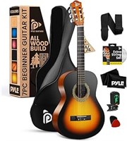 Pyle Beginner Acoustic Guitar Kit, 4/4 Full Size