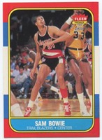 1986-87 Fleer Sam Bowie Card #13 - Stained