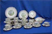 Royal Albert bone china "Silver Birch" set,