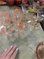 PINK THEMED GLASSES  LOT