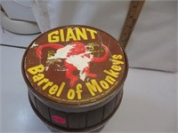Vintage 1969 Giant Barrel of Monkeys