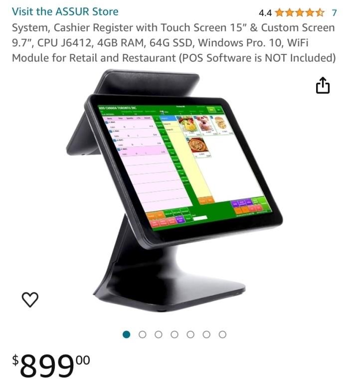 TOUCHSCREEN REGISTER (OPEN BOX, NEW)