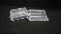 NIB Set of 2 Clear Plastic Small Storage Container