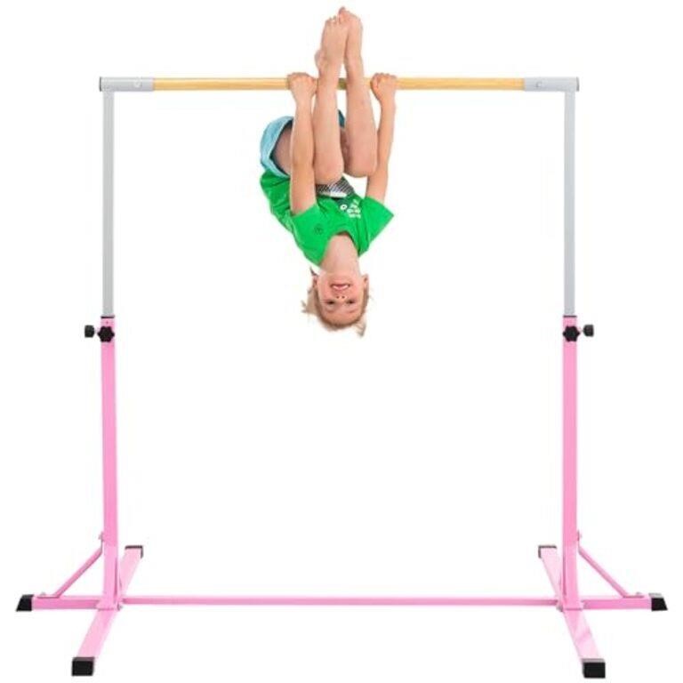 ZELUS Gymnastics Bar for Home, Height Adjustable