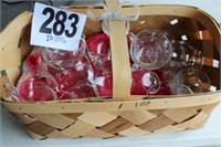 Basket with Assorted Punch Cups (U235)