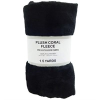 54/60 Wide Anti-Pill Fleece 1.5 Yard Fabric, Black
