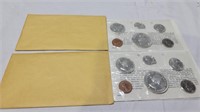 2 1963 silver Canadian uncirculated coin sets